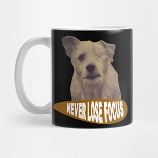 One-eyed dog, never lose focus Mug